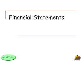 Financial Statements - Agricultural economics