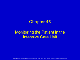 Monitoring and Management of the Patient in the ICU
