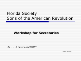 Florida Society Sons of the American Revolution