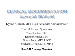Medi-Cal & Medicare Direct Line Staff Documentation Training