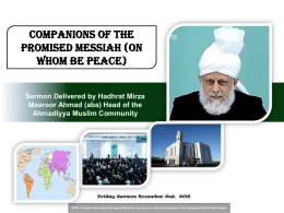 Companions of Promised Messiah (as)