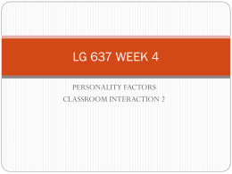 LG 637 WEEK 4 - University of Essex