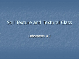 Soil Texture and Textural Class