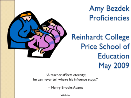 Amy Bezdek’s Proficiencies
