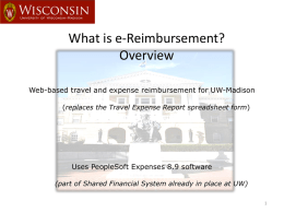 e-Reimbursement Login and Create Expense Report