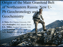 Origin of the Main Granitoid Belt of Northeastern Russia