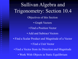 Sullivan Algebra and Trigonometry: Section 10.4