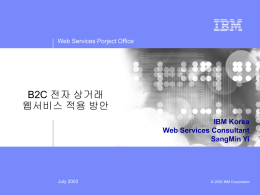 IBM blue-and-white template with image