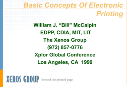 Basic Concepts Of Electronic Printing