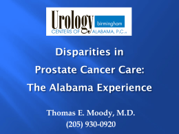 EARLY DIAGNOSIS OF PROSTATE CANCER