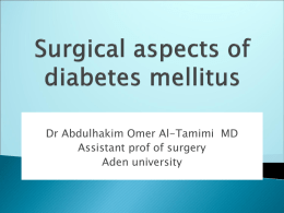 Surgery and diabetes