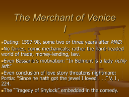 The Merchant of Venice I - UCSB Department of English