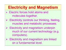 Electricity and Magnetism - Floyd County High School