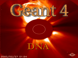 Geant4 Space Workshop - DNA