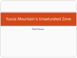 Yucca Mountain’s Unsaturated Zone