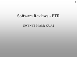 Software Reviews - FTR