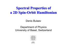 Spectral Properties of 2D Spin