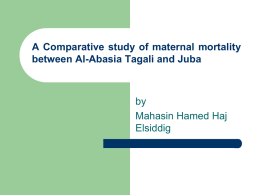 A Comparative study of maternal mortality between Al
