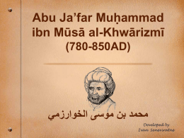 Mohammed ibn Musa al-Khwarizmi