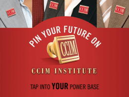 CCIM Overview