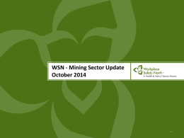 PORCUPINE MINES SAFETY GROUP INJURY STATISTICS FOR &hellip;