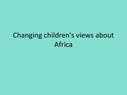 Changing children's views about Africa