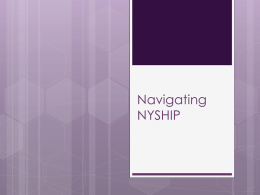 Navigating NYSHIP - The Graduate Center, CUNY