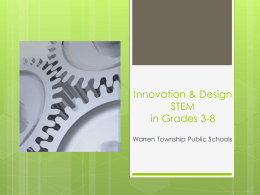 Innovation & Design Stem in Grades 3-8