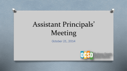Assistant Principals’ Meeting