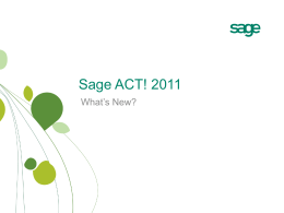 Sage ACT! 2011