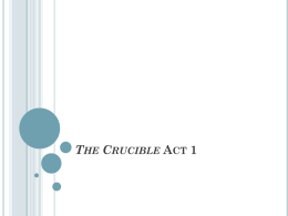 The Crucible Act 1 - Riverdale High School