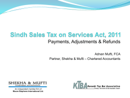 Sindh Sales Tax on Services Act, 2011
