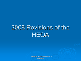 Clery Act 2008 Revisions