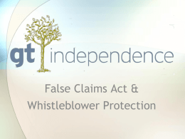 False Claims Act & Whistleblower Protection