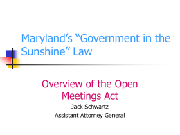 Maryland Public Information Act