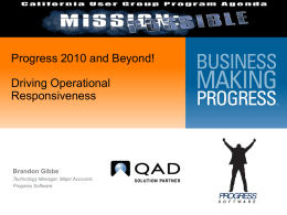 Achieving Business Continuity w/OpenEdge