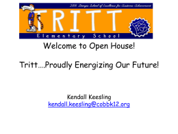 Welcome to Open House Kendall Keesling kendall.keesling@