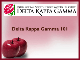 Delta Kappa Gamma 101
