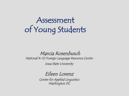 Assessment of Young Students