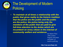 Development of Modern Policing