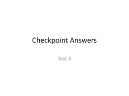 Checkpoint Answers