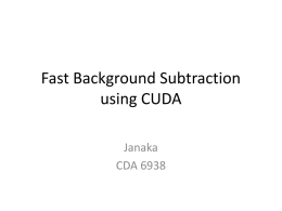 Fast Background Subtraction using CUDA