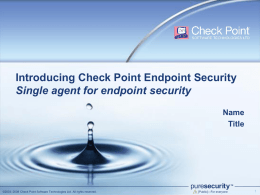 Check Point Endpoint Security