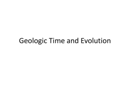 Geologic Time and Evolution - Sheffield