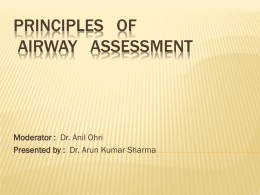 PRINCIPLES OF AIRWAY ASSESSMENT