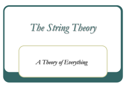 The String Theory - Mr. Nichols' Science Adventures
