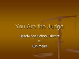 You Are the Judge - MACCRAY High School