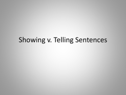 Showing v. Telling Sentences