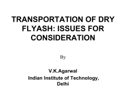 HANDLING AND TRANSPORTATION OF DRY FLYASH: ISSUES …
