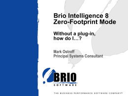 Integration Tips with Brio Intelligence